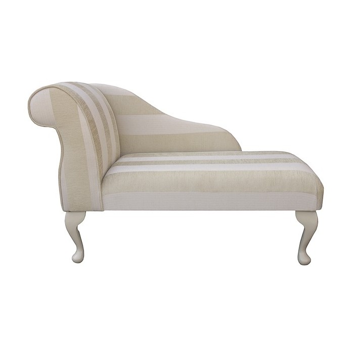 41" Mini Chaise Longue in a Bark Pom Pom Velvet Fabric - SR16124
