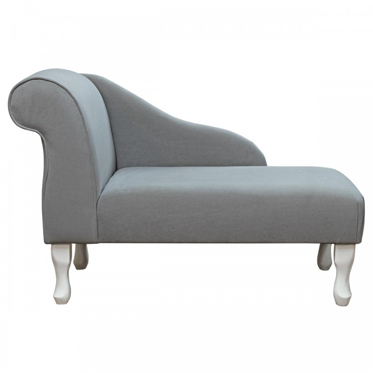 Mini Chaise Longue in Notting Hill Dove Fabric SR16219 | Beaumont