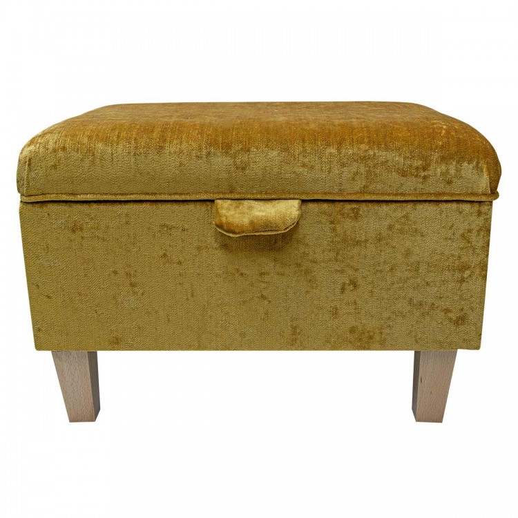 mustard yellow footstool