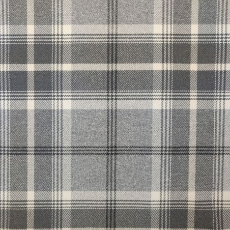 Chaise Longue in Balmoral Dove Tartan Fryetts Fabric | Beaumont