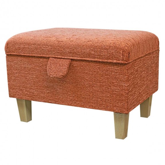 copper boucle footstool