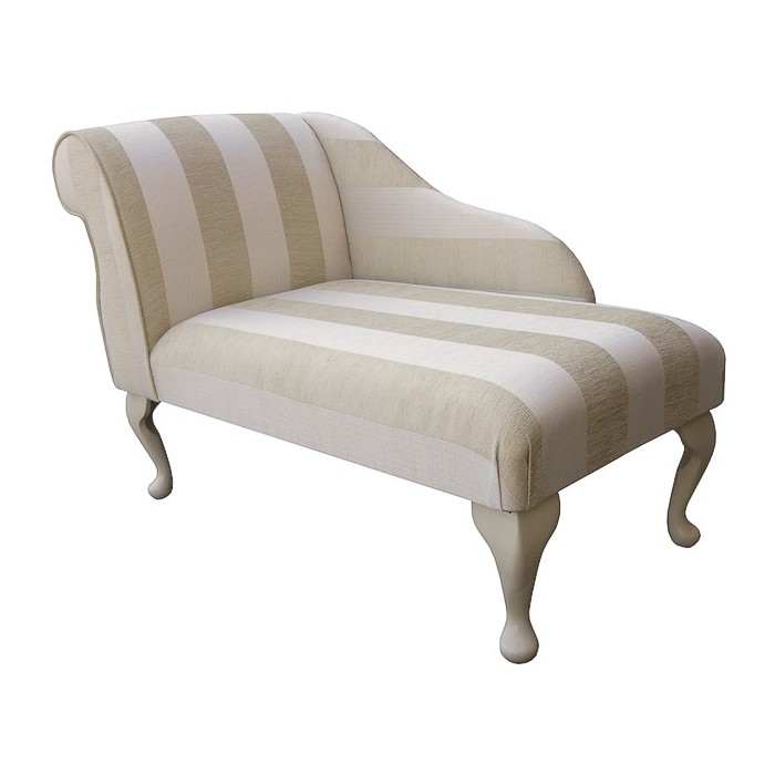 41" Mini Chaise Longue in a Bark Pom Pom Velvet Fabric - SR16124