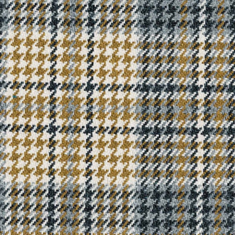 Tall Storage Ottoman in Bologna Tartan Sandalwood Fabric BOL3255 | Beaumont
