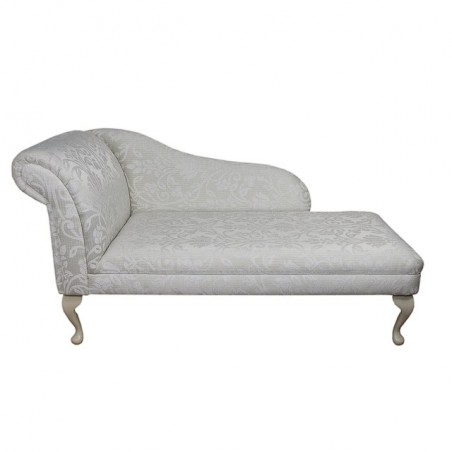 52" Classic Style Chaise Longue in a Medallion Oyster Fabric - 17054