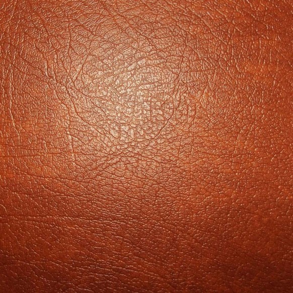 56" Medium Chaise Longue in a Porto Toffee Leather Vinyl