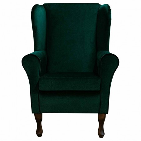 Standard Wingback Chair in a Malta Jasper Deluxe Velvet Fabric | Beaumont