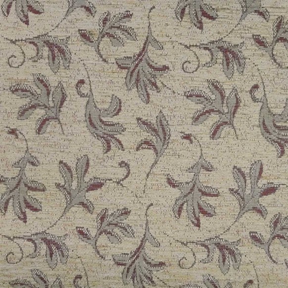 Storage Footstool, Ottoman, Pouffe in a Camden Leaf Wheat Fabric