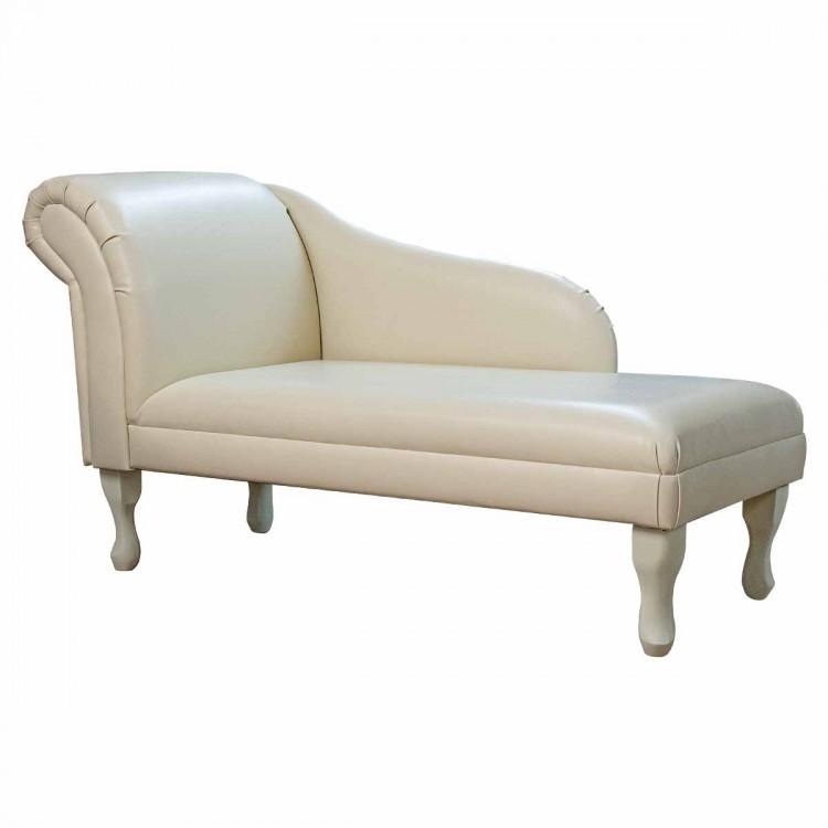 cream leather chaise longue cream leather chaise longue