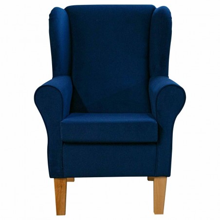 navy blue soft velvet armchair