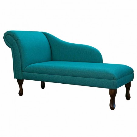 Chaise Longue in Perth Plain Teal Fabric SR13670 | Beaumont