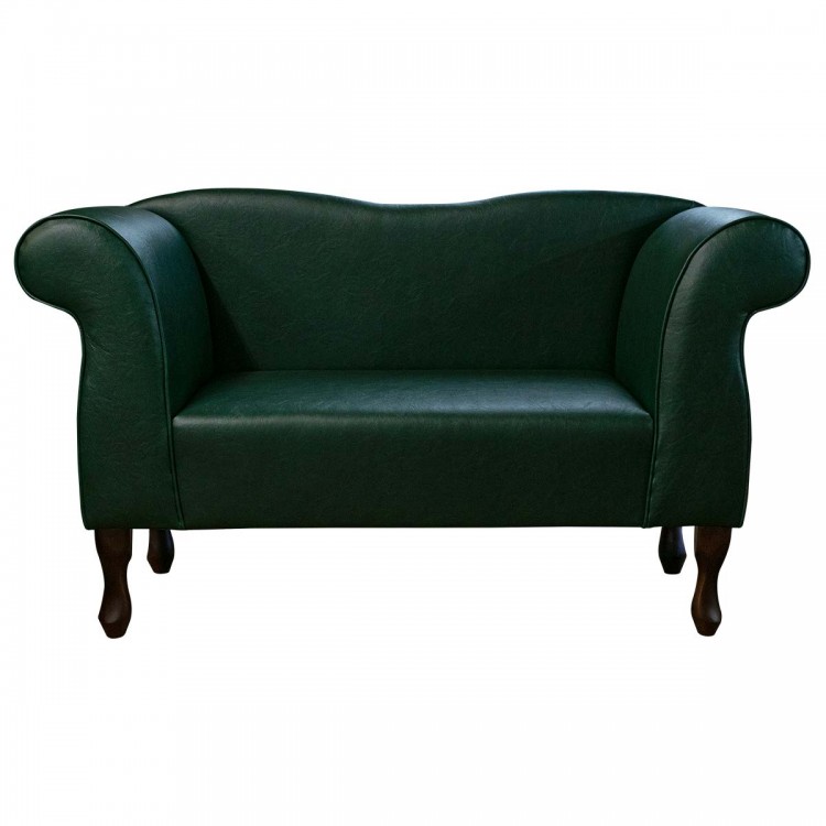 Small Chaise Sofa in Bottle Green Porto Faux Leather SR14391 | Beaumont