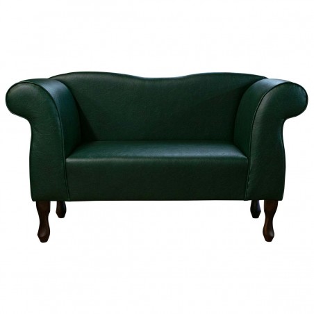 Small Chaise Sofa in Bottle Green Porto Faux Leather SR14391 | Beaumont