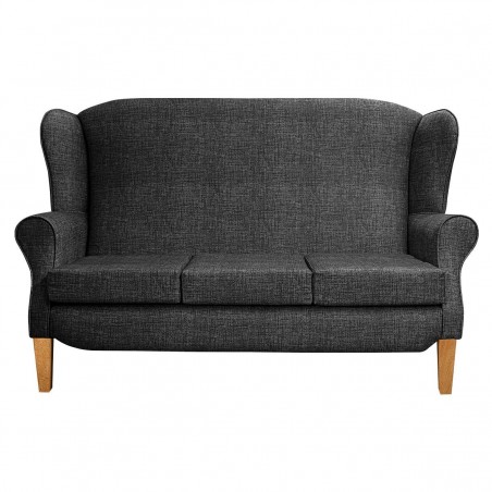 3 Seater Duchess Sofa in Maya Charcoal Weave Velvet Fabric | Beaumont