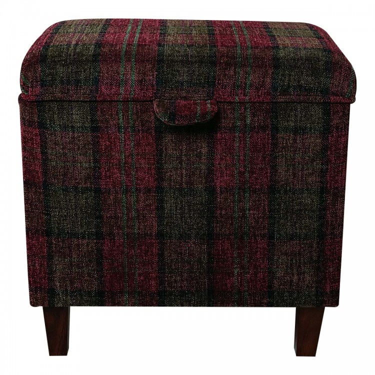 tall red ottoman