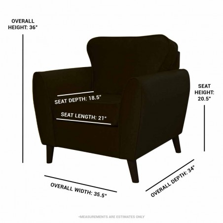 Minimalist Wingback Chair in Malta Gold Deluxe Velvet Fabric | Beaumont