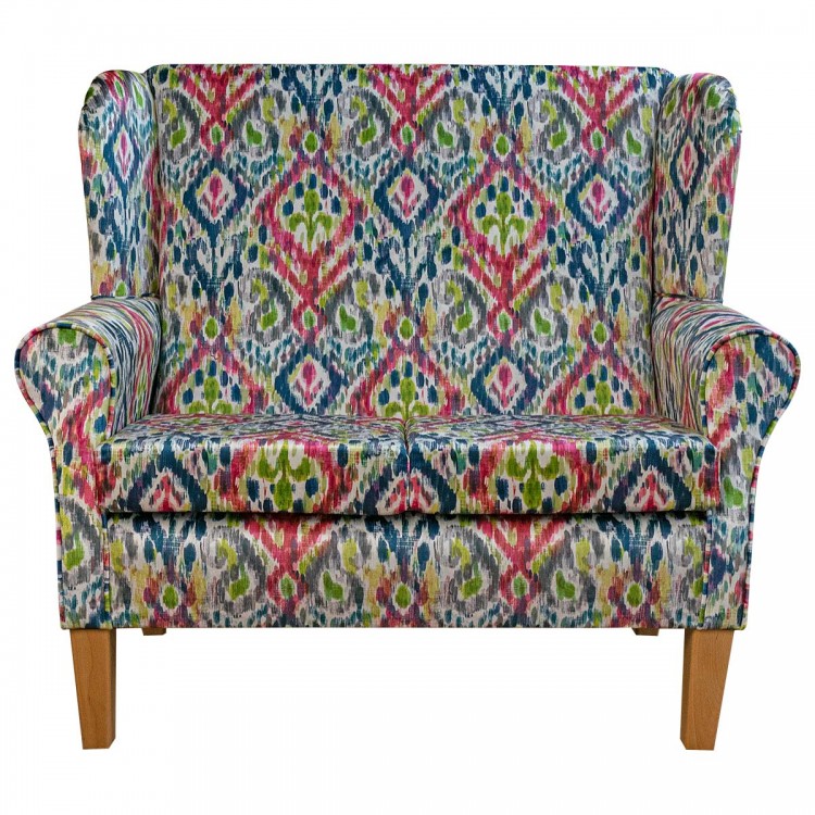 2 Seater Wingback Sofa in Prints Kilim Print Fabric SR12376 | Beaumont