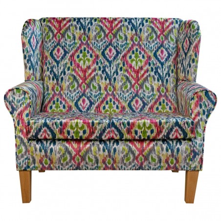 2 Seater Wingback Sofa in Prints Kilim Print Fabric SR12376 | Beaumont