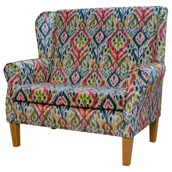 2 Seater Wingback Sofa in Prints Kilim Print Fabric SR12376 | Beaumont