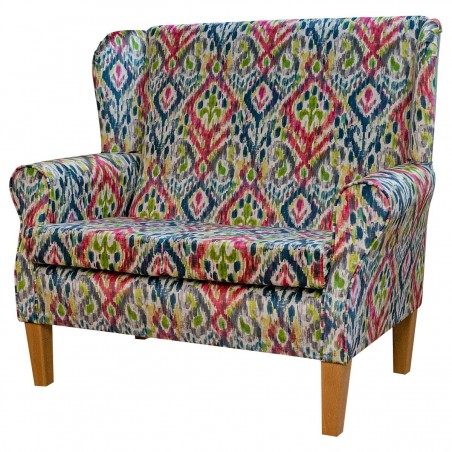2 Seater Wingback Sofa in Prints Kilim Print Fabric SR12376 | Beaumont