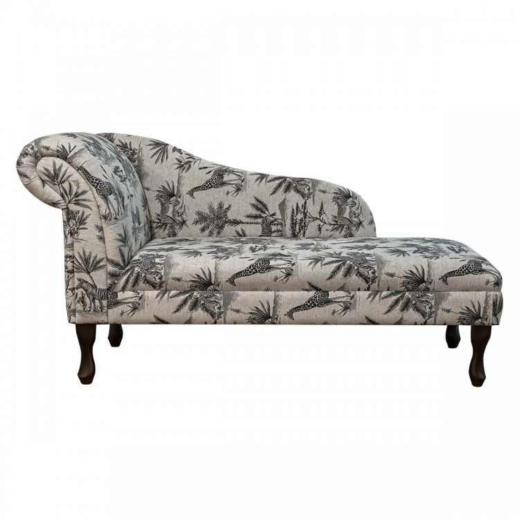 56" Medium Chaise Longue in a Safari Wildlife Fabric | Beaumont