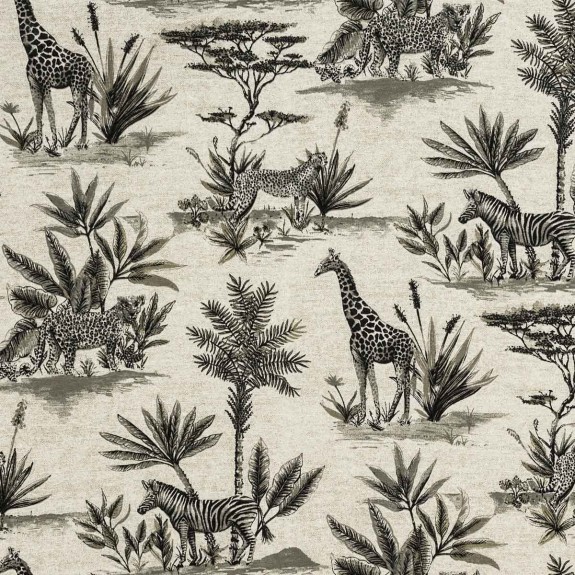 56" Medium Chaise Longue in a Safari Wildlife Fabric