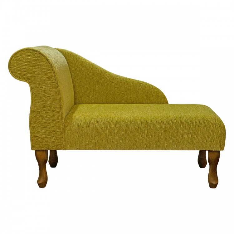 Mini Chaise Longue in Napoli Lemon Weave Fabric NAP3459 | Beaumont