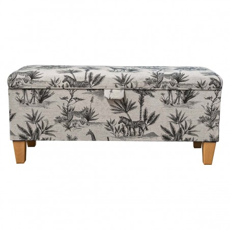 Handmade Storage Bench in Fryetts Safari Wildlife Fabric | Beaumont