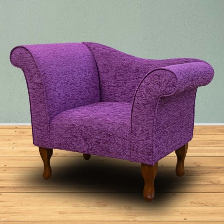 designer purple boucle chair