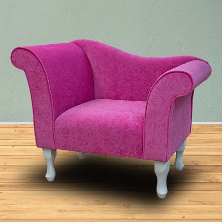 Chaise Chair in a Pimlico Crush Fuchsia Fabric SR16021 | Beaumont
