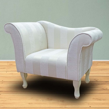 Chaise Chair in a Woburn Oyster Striped Fabric SR17064 | Beaumont