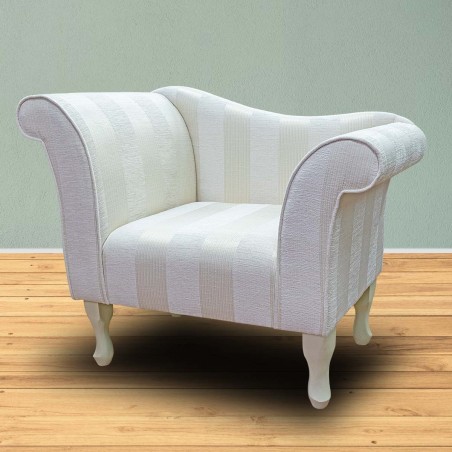 Chaise Chair in a Woburn Oyster Striped Fabric SR17064 | Beaumont