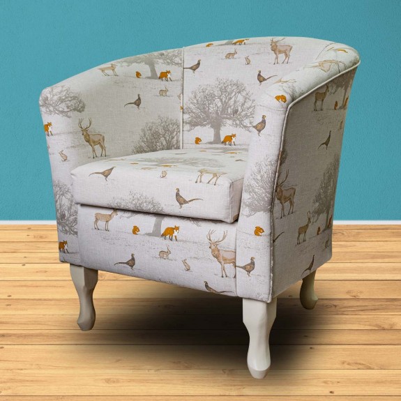 Tatton cotton fabric tub chair