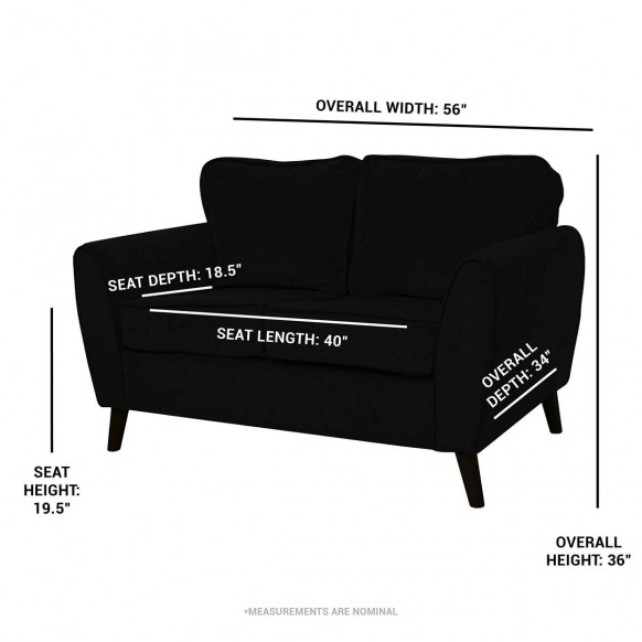 Julia Minimalist Two Seater Sofa in Dolce Fog Velvet Fabric