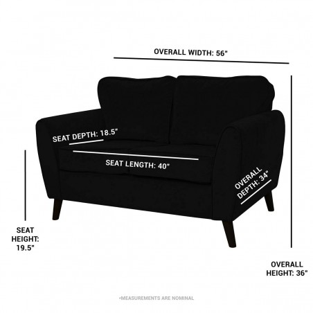 Minimalist Two Seater Sofa in Dolce Fog Velvet Fabric | Beaumont
