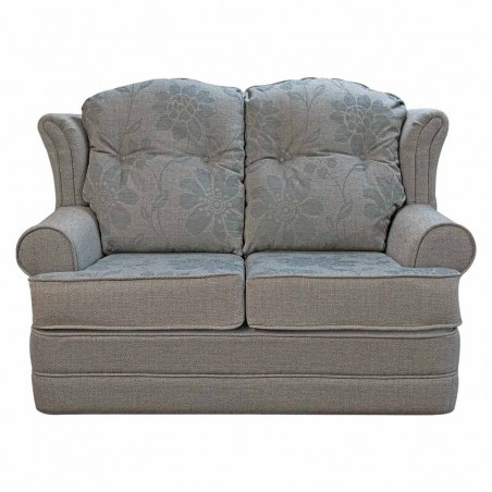 2 Seater Verona Sofa in a Paris Stone Floral Plain Fabric | Beaumont