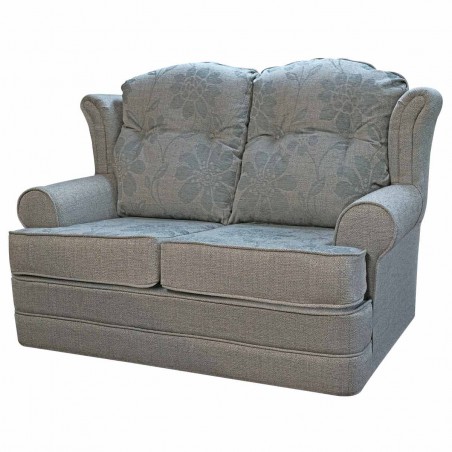 2 Seater Verona Sofa in a Paris Stone Floral Plain Fabric | Beaumont