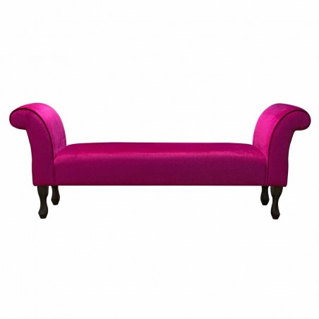 large pink window seat