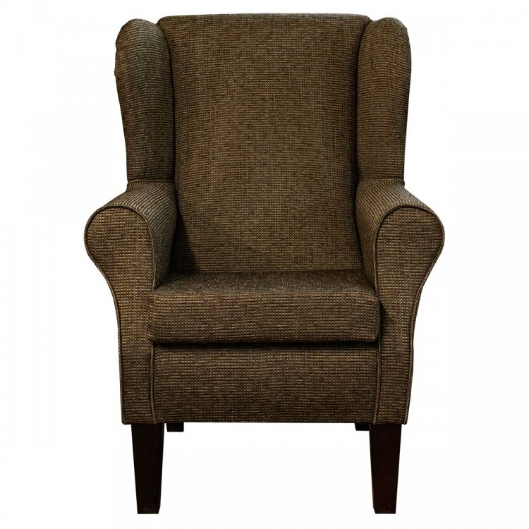 Standard Wingback Chair in Hendon Cocoa Weave Fabric SR13901 | Beaumont