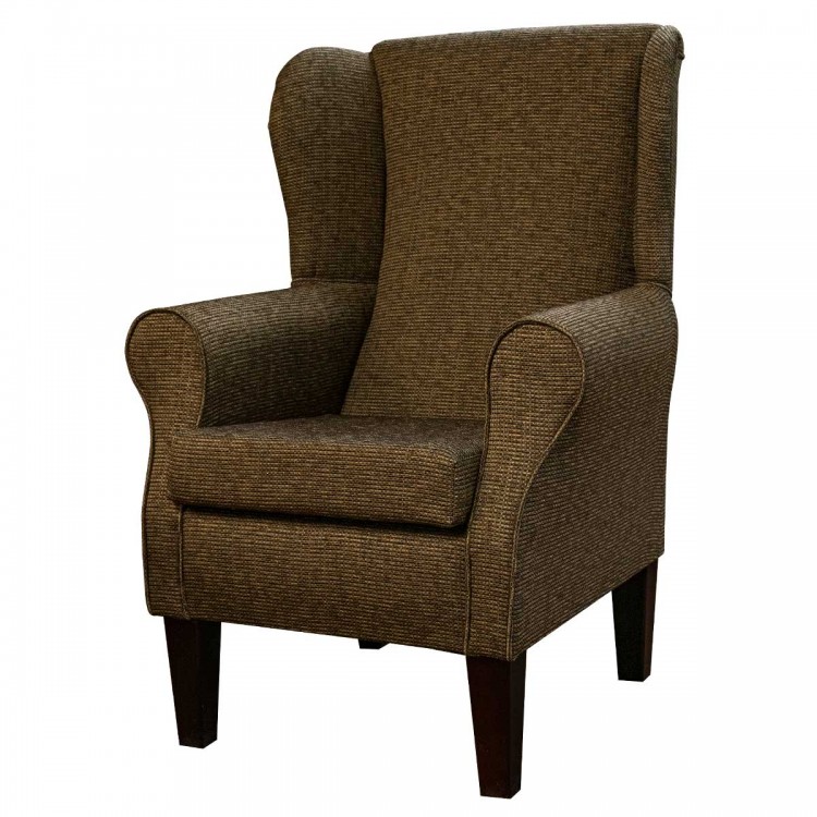 Standard Wingback Chair in Hendon Cocoa Weave Fabric SR13901 | Beaumont