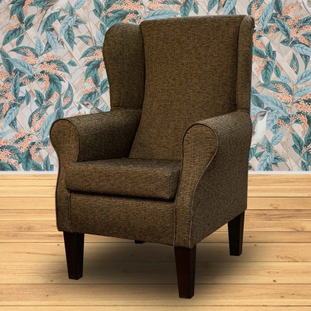 Standard Wingback Chair in Hendon Cocoa Weave Fabric SR13901 | Beaumont