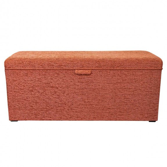 Storage Bench Ottoman in a Portobello Boucle Copper Fabric
