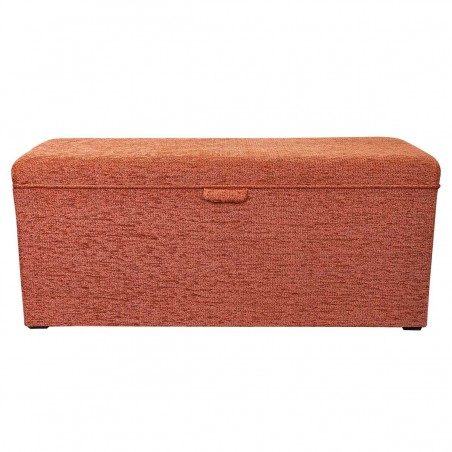 copper boucle storage footstool bench stool