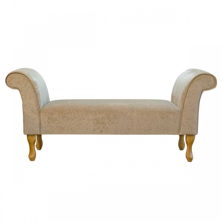 Window Seat in Dolce Whisper Strie Caramel Fabric | Beaumont