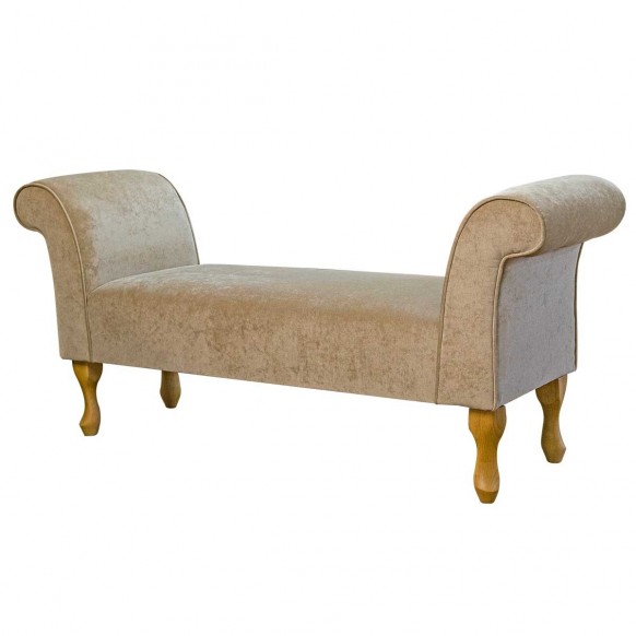 Window Seat in Dolce Whisper Strie Caramel Fabric | Beaumont