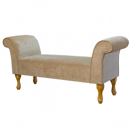 Window Seat in Dolce Whisper Strie Caramel Fabric | Beaumont