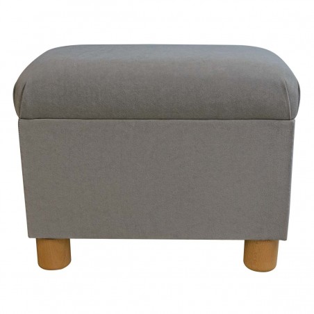 Pouffe Stool in a Notting Hill Plain Mist Velvet Fabric | Beaumont