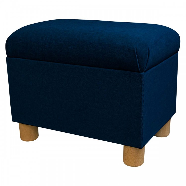 navy blue pouffe stool