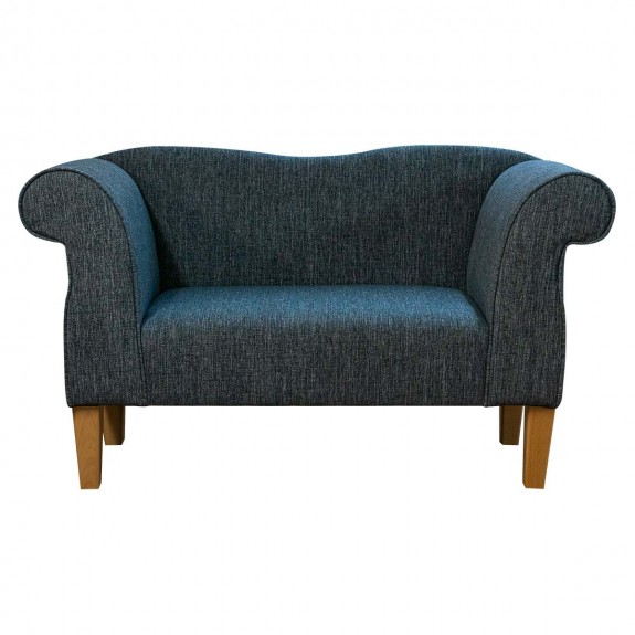 LUXE Small Chaise Sofa in an AquaClean Amble Denim Fabric