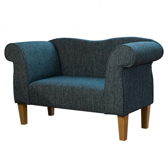 Small Chaise Sofa in AquaClean Amble Denim Fabric SR19107 | Beaumont