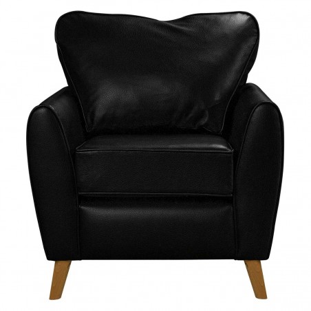 Minimalist Chair in Denver Grained Black Contract Vinyl  | Beaumont